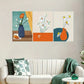 3pcs Modern Floral Mural Fashionable Metal Print Ready to Hang Art