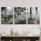 3pcs Forest Fire in Nature Smoky Forest Metal Print Ready to Hang Art