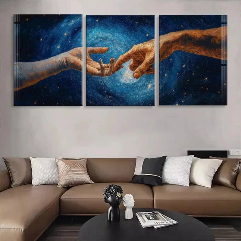 3pcs Vibrant Stars and Swirling Galaxy Perfect Wall Art Set Canvas Framed 40x60cm - High Quality Print 100% Australian Made Wall Canvas Ready to Hang