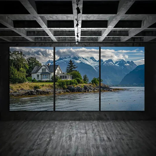 3pcs Northwest Pacific Scenery Metal Print Ready to Hang Art