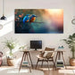Kingfisher Vibrant Nature Color Wall Art Canvas Office Home Room Framed 120x60cm