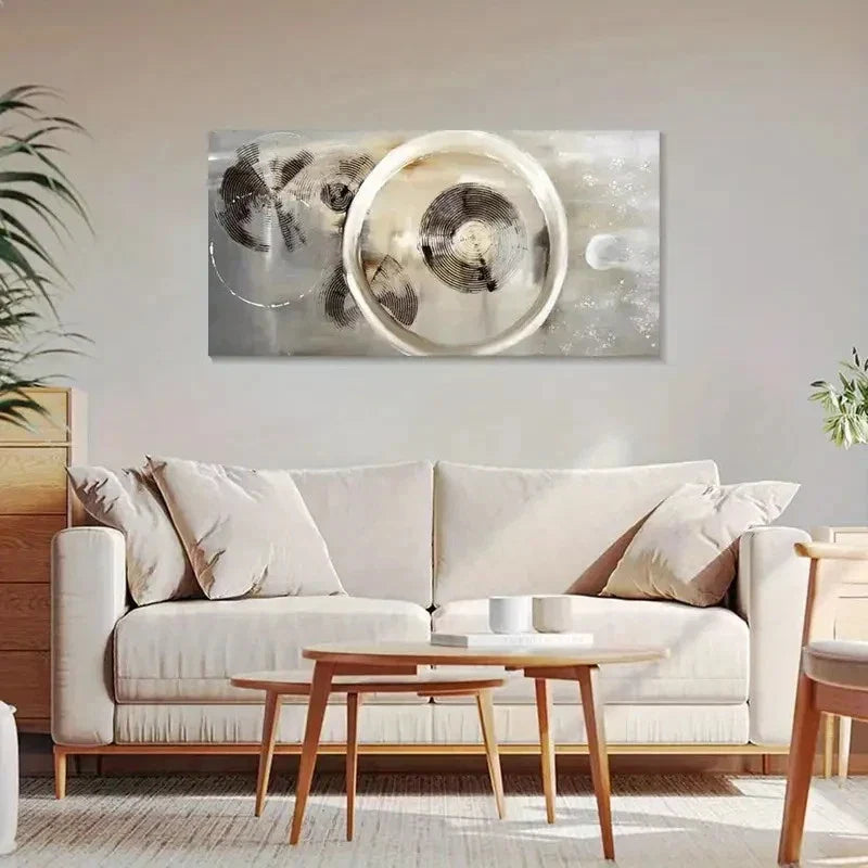 Elegant Monochrome Decor Wall Art Canvas Office Home Room Framed 120x60cm