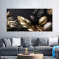 Modern Golden Feather Eggs Wall Art Canvas Office Home Room Framed 80x45cm