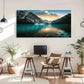Vintage & Contemporary Lake Wall Art Canvas Office Home Room Framed 80x45cm