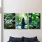 3pcs Tree Stacked Stones & Sapling Watering Wall Art Set Canvas Framed 40x60cm - High Quality Print 100% Australian Made Wall Canvas Ready to Hang