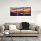 3pcs Sunset Sunshine Mountain Artwork Metal Print Ready to Hang Art