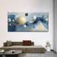 Blue White Golden Beige Wall Art Canvas Office Home Room Framed 120x60cm