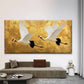 Flying Red Crowned Cranes Wall Art Canvas Office Home Room Framed 80x45cm