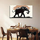 Walking Elephant Nature Wall Art Canvas Office Home Room Framed 120x60cm