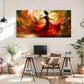 Vibrant Red Dress Motion Blur Wall Art Canvas Office Home Room Framed 120x60cm