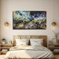 Horrible Umbrella Clouds Wall Art Canvas Office Home Room Framed 120x60cm