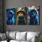 3pcs Cute Cat art Wearing Clothes Wall Art Set Canvas Framed 40x60cm - High Quality Print 100% Australian Made Wall Canvas Ready to Hang