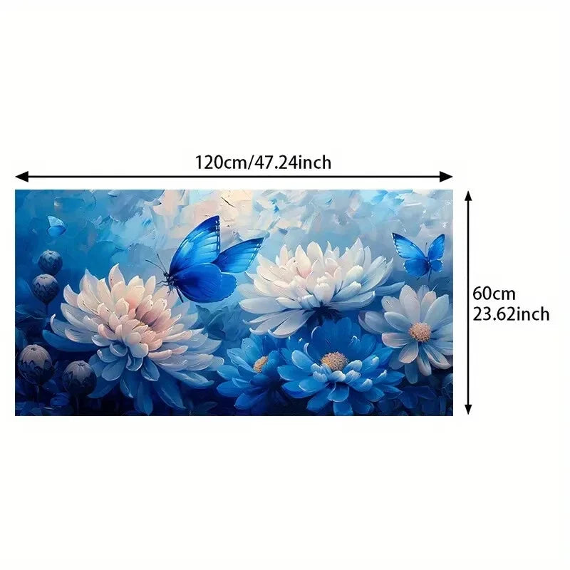 Abstract Butterfly Flowers wall canvas office home room framed 120x60cm