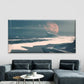Moonlit Ocean & Seaside Wall Art Canvas Office Home Room Framed 120x60cm