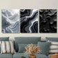 3pcs Abstract Agate Modern Black & White Metal Print Ready to Hang Art