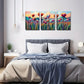 3pcs Vibrant Abstract Floral Wall Art Set Canvas Framed 40x60cm - High Quality Print 100% Australian Made Wall Canvas Ready to Hang