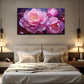 Blooming Pink Flowers Wall Art Canvas Office Home Room Framed 80x45cm
