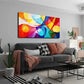 Modern Minimalist Vibrant Wall Art Canvas Office Home Room Framed 120x60cm