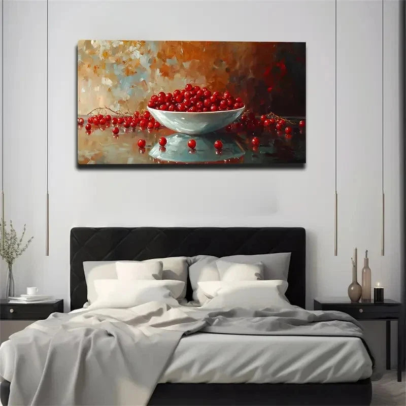 A White Bowl Vivid Style Wall Art Canvas Office Home Room Framed 120x60cm