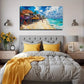 Romantic Beach Sea Perfect Wall Art Canvas Office Home Room Framed 120x60cm