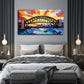 Bridge Cubist Style Suitable Wall Art Canvas Office Home Room Framed 120x60cm