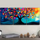 3pcs   Vibrant Tree with Circles & Dots Design Wall Art Set Canvas Framed 40x60cm - High Quality Print 100% Australian Made Wall Canvas Ready to Hang