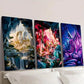 3pcs Sci-Fi Fantasy Landscape Theme Wall Art Set Canvas Framed 40x60cm - High Quality Print 100% Australian Made Wall Canvas Ready to Hang
