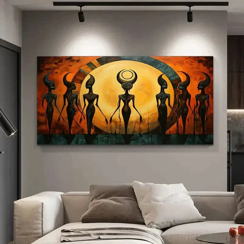 Mysterious Sphinx Riddle Design Wall Art Canvas Office Home Room Framed 120x60cm