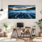 Black Sand Beach Modern Décor Wall Art Canvas Office Home Room Framed 120x60cm