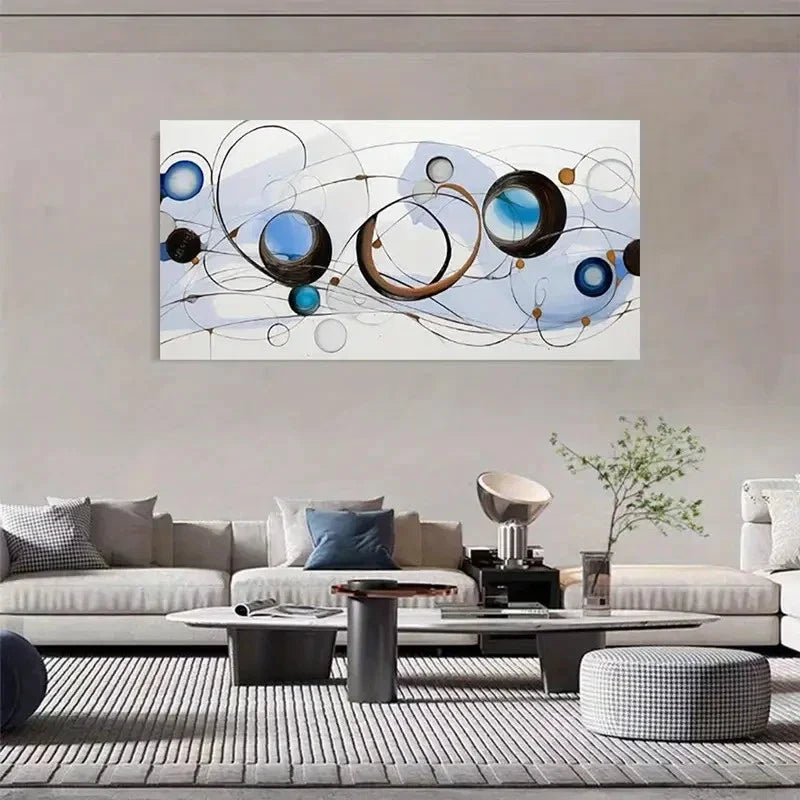 Abstract Geometric Decor Wall Art Canvas Office Home Room Framed 120x60cm