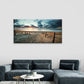 Sunset On The Beach Perfect Wall Art Canvas Office Home Room Framed 80x45cm