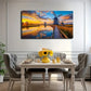 Windmills At Sunset Serene Wall Art Canvas Office Home Room Framed 120x60cm