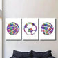 3pcs Colorful Basketball Volleyball & Soccer Wall Art Set Canvas Framed 40x60cm - High Quality Print 100% Australian Made Wall Canvas Ready to Hang