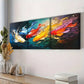 3pcs Colorful Ocean Fish Nature Perfect Wall Art Set Canvas Framed 40x60cm - High Quality Print 100% Australian Made Wall Canvas Ready to Hang