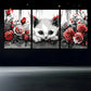 3pcs White Cats Stunning Black Eyes Metal Print Ready to Hang Art