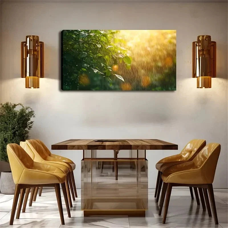 Presents The Scene Of Falling Wall Art Canvas Office Home Room Framed 80x45cm