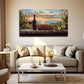 Serene Wine And Grape Landscape Wall Art Canvas Office Home Room Framed 120x60cm