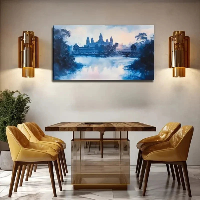 Majestic Lake & Mountain Wall Art Canvas Office Home Room Framed 80x45cm