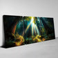 3pcs Enchanting Dark Forest Sunlight Scene  Wall Art Set Canvas Framed 40x60cm - High Quality Print 100% Australian Made Wall Canvas Ready to Hang