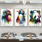 3pcs Funny Animal Posters Music And Game Metal Print Ready to Hang Art