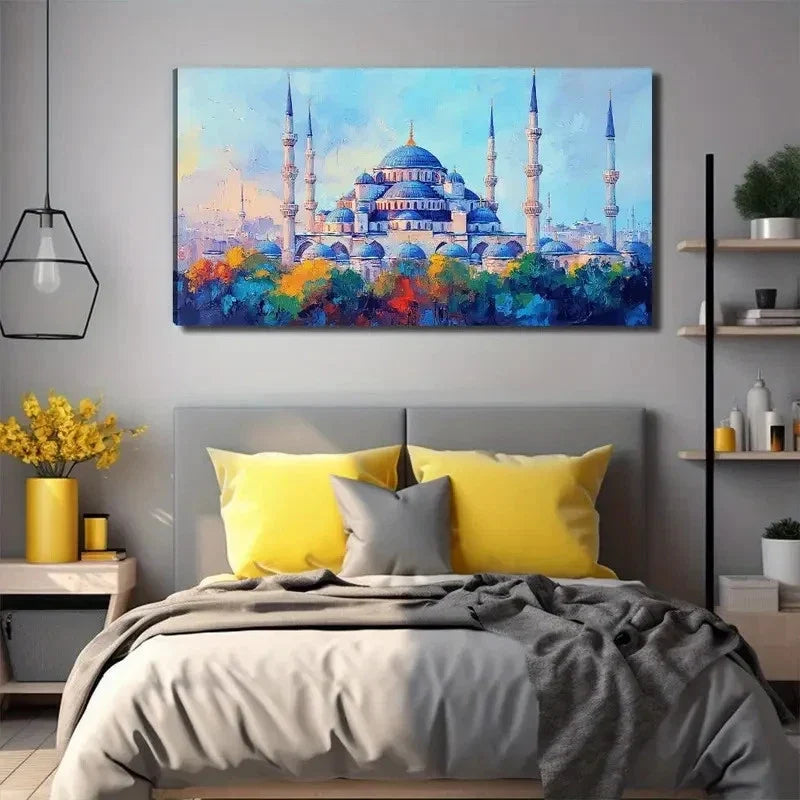 Majestic Landscape Painting Wall Art Canvas Office Home Room Framed 120x60cm