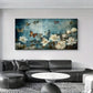 White Flowers Retro Butterfly wall canvas office home room framed 120x60cm