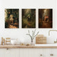 3pcs Hobbit Amphibian & Botanist Frog Wall Art Set Canvas Framed 40x60cm - High Quality Print 100% Australian Made Wall Canvas Ready to Hang