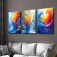3pcs Paint Splash Mural Abstract Decoration Wall Art Set Canvas Framed 40x60cm - High Quality Print 100% Australian Made Wall Canvas Ready to Hang