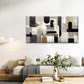 Neutral Geometric Arches & Line Wall Art Canvas Office Home Room Framed 80x45cm