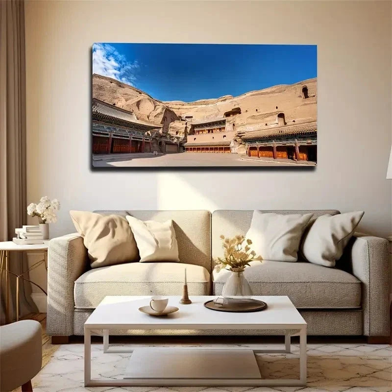 The House Magical Wall Art Canvas Office Home Room Framed 80x45cm
