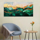 Green and Yellow Abstract Wall Art Canvas Office Home Room Framed 120x60cm