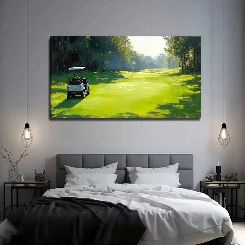 Green Grass Ground Rich Wall Art Canvas Office Home Room Framed 120x60cm