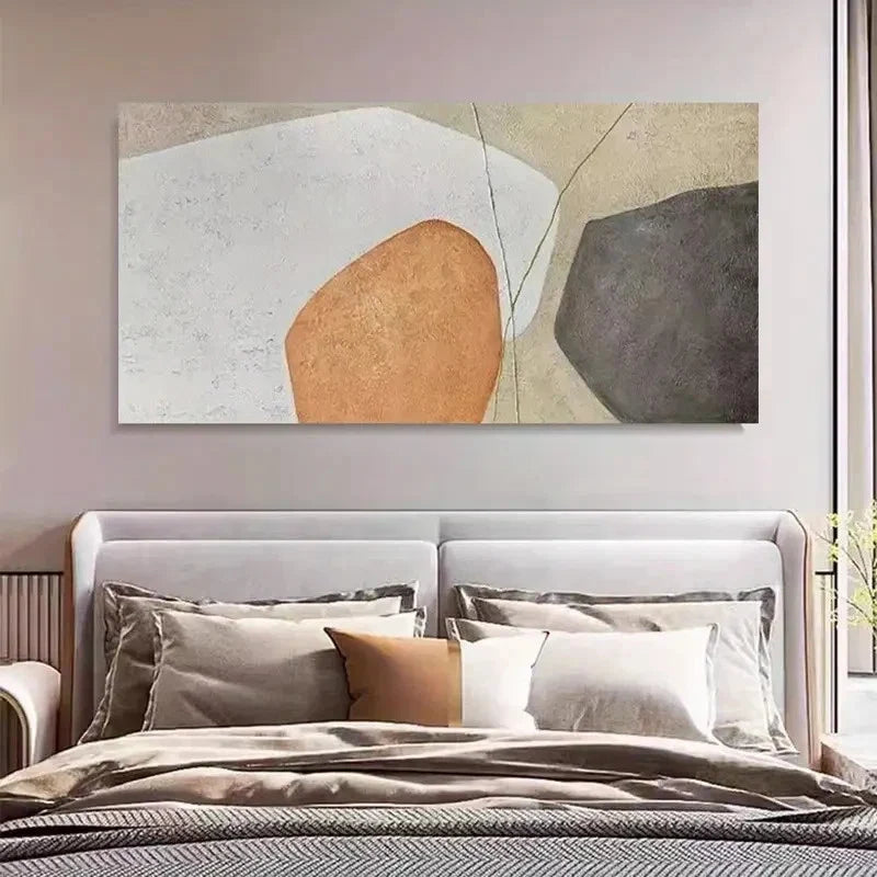 Classic Abstract Rocks Wall Art Canvas Office Home Room Framed 120x60cm