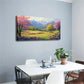 Blooming Flowers on Green Grass Wall Art Canvas Office Home Room Framed 120x60cm